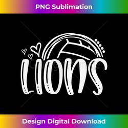 Volleyball Lions School Sports Fan Team Spirit - Classic Sublimation PNG File - Challenge Creative Boundaries
