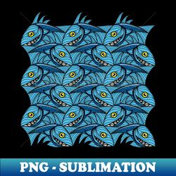 escher fish pattern iii - modern sublimation png file - transform your sublimation creations