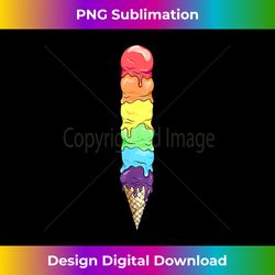 LGBTQ Ice Cream Stack in Gay Pride Rainbow Colors Ally LG - Chic Sublimation Digital Download - Lively and Captivating Visuals