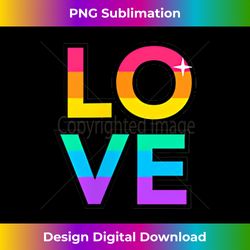 LOVE - Rainbow Colors - Minimalistic Pocket Design Classic - Artisanal Sublimation PNG File - Striking & Memorable Impressions