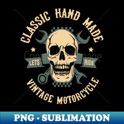 classic hand made - motorcycle graphic - png transparent sublimation design - perfect for sublimation mastery