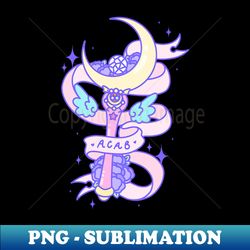 ACAB Moon Wand - Kawaii Justice Series - Professional Sublimation Digital Download - Boost Your Success with this Inspirational PNG Download