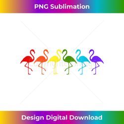 Womens LGBT Pride Flamingos in Flag Colors V-Neck - Bohemian Sublimation Digital Download - Rapidly Innovate Your Artistic Vision
