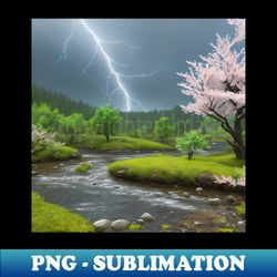 Hyper-Detailed Landscape - PNG Transparent Digital Download File for Sublimation - Unleash Your Creativity