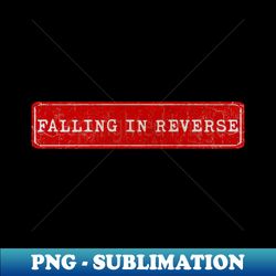 vintage retro plate Falling In Reverse - Modern Sublimation PNG File - Boost Your Success with this Inspirational PNG Download