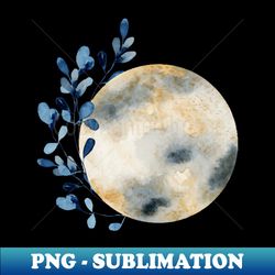 Flowered moon - Modern Sublimation PNG File - Revolutionize Your Designs