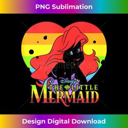 Disney The Little Mermaid Ariel Rainbow Pride Heart Tank T - Sleek Sublimation PNG Download - Lively and Captivating Visuals