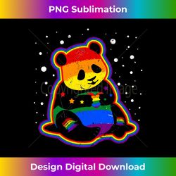 cute panda bear rainbow flag gay lesbian lgbt pride parade long slee - urban sublimation png design - infuse everyday with a celebratory spirit