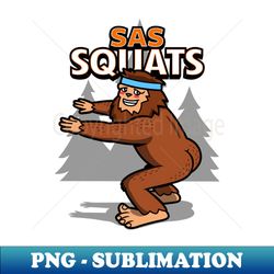 Bigfoot Sasquatch Funny Workout Gym Squats - Modern Sublimation PNG File - Perfect for Sublimation Art