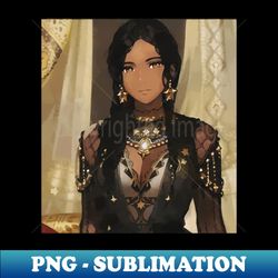 Black anime woman - High-Quality PNG Sublimation Download - Stunning Sublimation Graphics