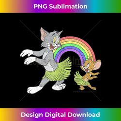 Tom and Jerry Rainbow Aloha Hula Dance Tank Top - Edgy Sublimation Digital File - Spark Your Artistic Genius