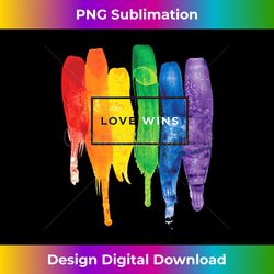 Funny Watercolor LGBT Love Wins Rainbow Paint Gift Tank Top - Bespoke Sublimation Digital File - Pioneer New Aesthetic Frontiers