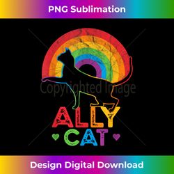 Ally Cat LGBT Pride Ally Cat With Rainbow - Classic Sublimation PNG File - Pioneer New Aesthetic Frontiers
