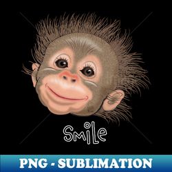 Baby Monkey Smile - High-Quality PNG Sublimation Download - Defying the Norms