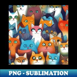 Cats and More Cats - Premium PNG Sublimation File - Instantly Transform Your Sublimation Projects