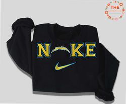 NIKE NFL Los Angeles Chargers Embroidered Sweatshirt, NIKE NFL Sport Embroidered Sweatshirt, NFL Embroidered Shirt