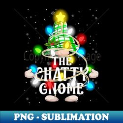 The Chatty Gnome Christmas Matching Family Shirt - Artistic Sublimation Digital File - Add a Festive Touch to Every Day