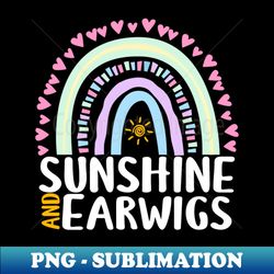 Sunshine and Earwigs Cute Rainbow Gift for Womens Kids Girls - Elegant Sublimation PNG Download - Bring Your Designs to Life