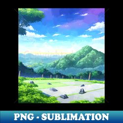 anime landscape - decorative sublimation png file - bold & eye-catching