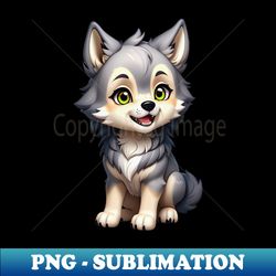 Wolf Cutie too - Digital Sublimation Download File - Transform Your Sublimation Creations
