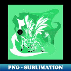 green manticore ecopop in mexican colors art - png transparent digital download file for sublimation - instantly transform your sublimation projects