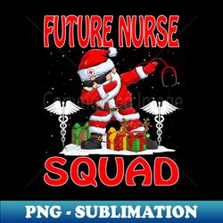Christmas Future Nurse Squad Reindeer Pajama Dabing Santa - Vintage Sublimation PNG Download - Perfect for Personalization