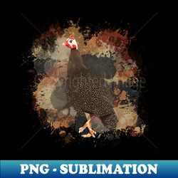 Guinea Fowl Abstract Paint Splatter Design in Warm Earth Tones - PNG Transparent Digital Download File for Sublimation - Unlock Vibrant Sublimation Designs