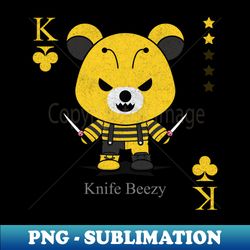 knife beezy evil bear knife cute scary cool halloween card - png transparent sublimation file - instantly transform your sublimation projects