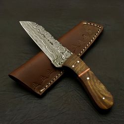 CUSTOM MADE HAND FORGED DAMASCUS BLADE HUNTING SKINNING CAMPING KNIFE