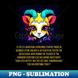 Capricorn - Sublimation-Ready PNG File - Perfect for Creative Projects