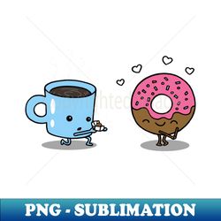 Funny Coffee and Donut Lovers Relationship Engagement Proposal - Sublimation-Ready PNG File - Instantly Transform Your Sublimation Projects