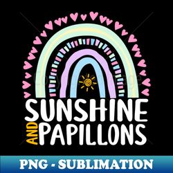 Sunshine and Papillons Cute Rainbow Gift for Womens Kids Girls - Exclusive Sublimation Digital File - Enhance Your Apparel with Stunning Detail