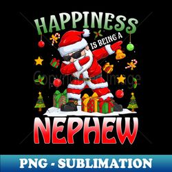 Happiness Is Being A Nephew Santa Christmas - High-Quality PNG Sublimation Download - Perfect for Sublimation Art