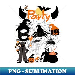 Cat Party Halloween - Digital Sublimation Download File - Fashionable and Fearless