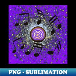 Psychedelic Purple Cosmic Music - Decorative Sublimation PNG File - Spice Up Your Sublimation Projects