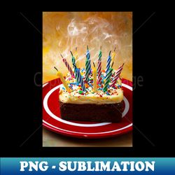 birthday candles on cake smoking - high-resolution png sublimation file - unleash your creativity