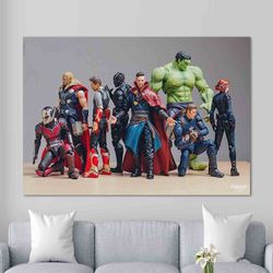 Marvel Poster, Super Hero Wall Decor, Kids Wall Art, Captain America Canvas, Modern Canvas, Marvel Avengers Art Canvas,