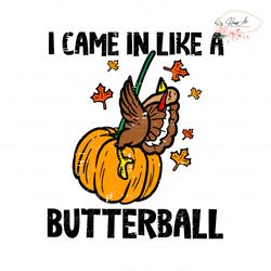 Funny Thanksgiving I Came In Like A Butterball SVG Files