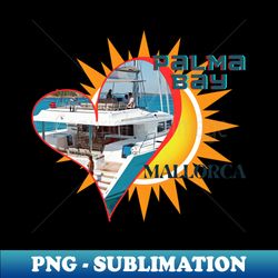 Palma Bay Mallorca Spain - Decorative Sublimation PNG File - Enhance Your Apparel with Stunning Detail