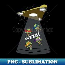 Pizza Funny Alien Abduction - Signature Sublimation PNG File - Create with Confidence