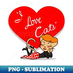 Catshirt I love Cats I Love Lucy Vintage - Digital Sublimation Download File - Capture Imagination with Every Detail