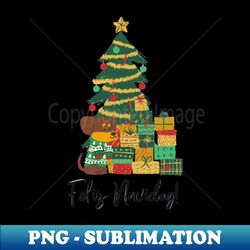 Feliz Navidog Feliz Navidad Christmas Tree Festive Dog - Artistic Sublimation Digital File - Bold & Eye-catching