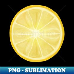 Yellow Lemon Citrus Circle Slice - Trendy Sublimation Digital Download - Unlock Vibrant Sublimation Designs