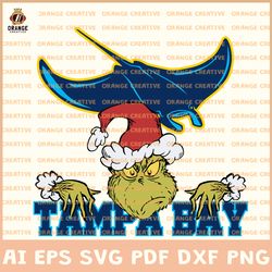 Tampa Bay Rays Svg Files, MLB Rays Logo Clipart, Grinch Vector, Svg Files for Cricut Silhouette, Digital