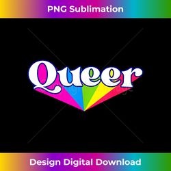 Retro Queer Pride LGBTQ Gay LGBT Ally Rainbow Flag Vintage - Innovative PNG Sublimation Design - Infuse Everyday with a Celebratory Spirit