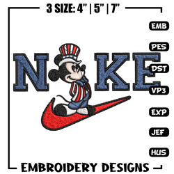Nike mickey Embroidery Design, Brand Embroidery, Nike Embroidery, Embroidery File, Logo shirt, Digital download