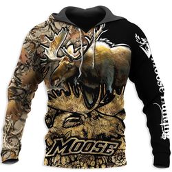 Moose Hunting 3D All Over Print | Hoodie | Unisex | Full Size | Adult | Colorful | HT4356