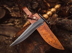 Custom Handmade Stainless Steel Hunting Bowie Knife, Powder Coated Knife
