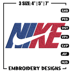 Nike red blue design Embroidery Design, Brand Embroidery, Nike Embroidery, Embroidery File, Logo shirt, Digital download
