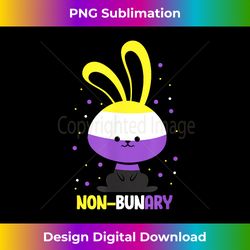 Non-Bunary Non Binary Genderqueer Pride Flag Bunny Kawaii - Classic Sublimation PNG File - Pioneer New Aesthetic Frontiers